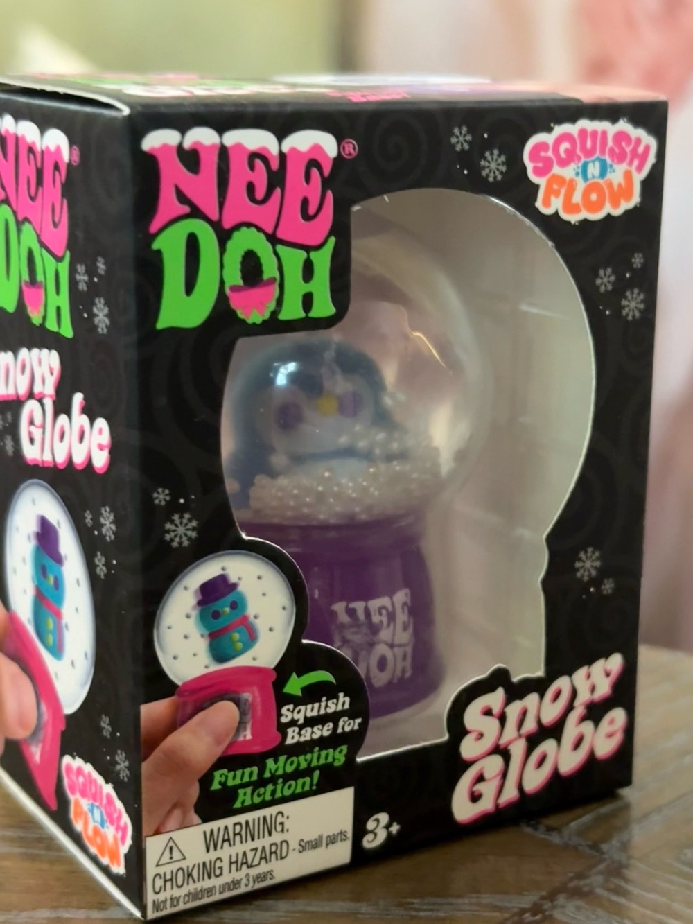 NeeDoh - Penny the Penguin Snow Globe - Authentic!